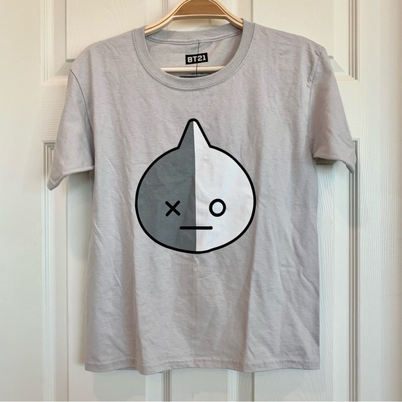 BT21 Light Grey Van Graphic Tee-Shirt Short-Sleeve Tee - Picture 3 of 6